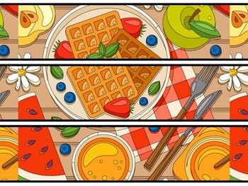 Food Bulletin Board Decor Kit, Food Letters