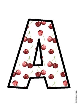 Fruits, Cherry Bulletin Board Décor Kit, Fruits, Cherry Bulletin Board Letter