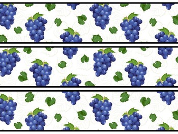 Fruits, Grapes Bulletin Board Decor Kit, Fruits, Grapes Letters