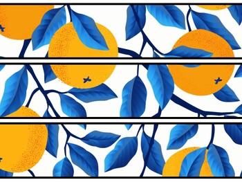 Fruits, Oranges Bulletin Board Decor Kit, Fruits, Oranges Letters