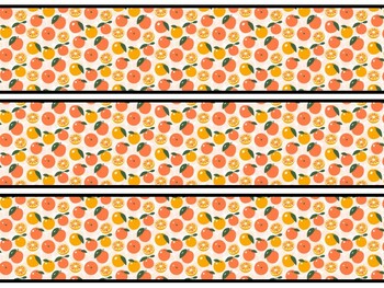 Fruits, Oranges Bulletin Board Decor Kit, Fruits, Oranges Letters