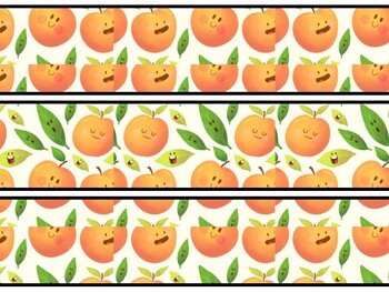 Fruits, Oranges Bulletin Board Decor Kit, Fruits, Oranges Letters