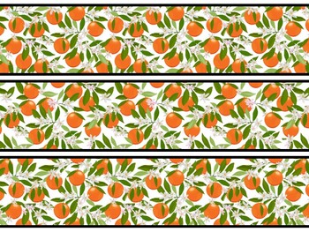 Fruits, Oranges Bulletin Board Decor Kit, Fruits, Oranges Letters
