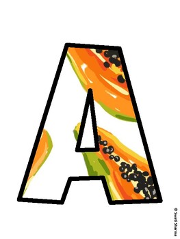 Fruits, Papaya Bulletin Board Décor Kit