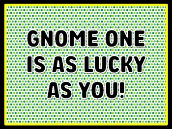 GNOME ONE IS AS LUCKY AS YOU! St. Patrick's Day Door Décor, St. Patrick's Day