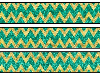 Golden Aqua Bulletin Board Decor Kit, Golden Aqua Letters, Golden Aqua Border