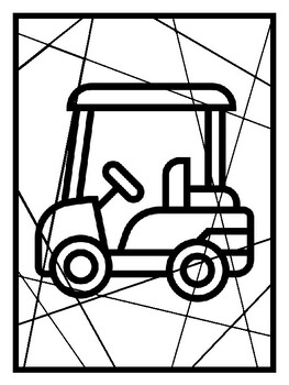 Golf Activities and Decor Kit, Decor, Coloring, Craft and Writing