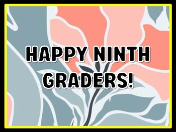 HAPPY NINTH GRADERS! Spring Door Décor, Spring Bulletin Board Décor Kit