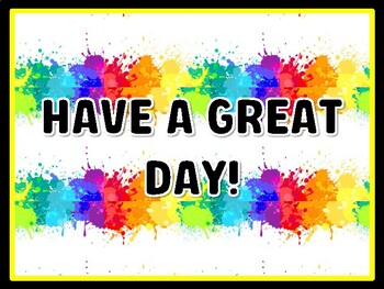 HAVE A GREAT DAY! Rainbow Door Décor, Rainbow Bulletin Board Décor