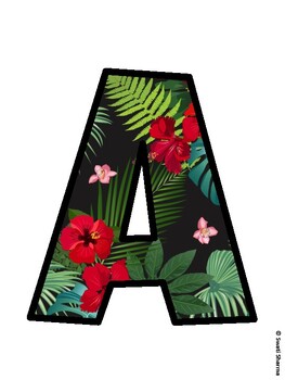 Hibiscus, Tropical Flowers Bulletin Board Décor Kit, Hibiscus, Tropical Flowe