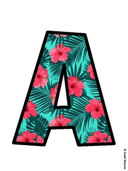Hibiscus, Tropical Flowers Bulletin Board Décor Kit, Hibiscus, Tropical Flowe