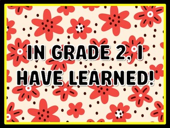 IN GRADE 2, I HAVE LEARNED! Spring Door Décor, Spring Bulletin Board Décor Kit
