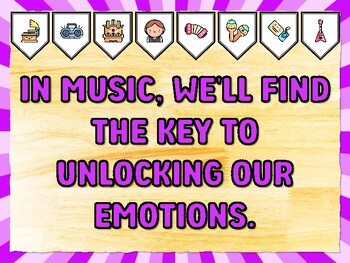 IN MUSIC, WE'LL FIND THE KEY TO UNLOCKING OUR EMOTIONS. Music Bulletin Board