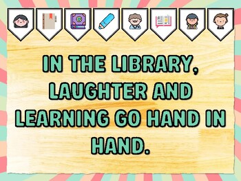 IN THE LIBRARY, LAUGHTER AND LEARNING GO HAND IN HAND. Library Bulletin Board
