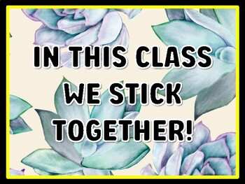 IN THIS CLASS WE STICK TOGETHER! Succulents Door Décor
