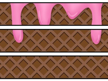 Ice Cream Bulletin Board Decor Kit, Ice Cream Letters