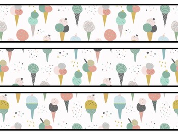Ice Cream Bulletin Board Decor Kit, Ice Cream Letters