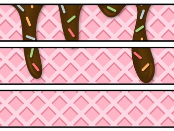 Ice Cream Bulletin Board Decor Kit, Ice Cream Letters