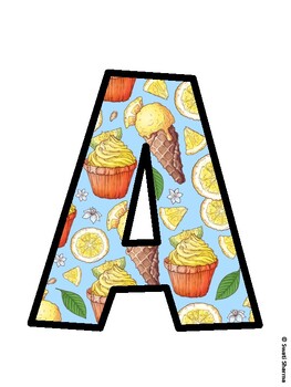 Ice Cream Bulletin Board Décor Kit, Ice Cream Bulletin Board Letters