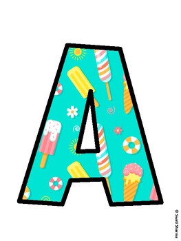 Ice Cream Bulletin Board Décor Kit, Ice Cream Bulletin Board Letters
