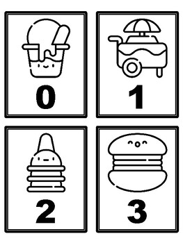 Ice Creams Popsicles 0-500 Number Flash Cards,