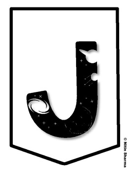 JOURNEY INTO SPACE! Galaxy Bulletin Board Letters, Galaxy Banner