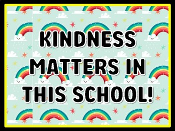 KINDNESS MATTERS IN THIS SCHOOL! Rainbow Door Décor