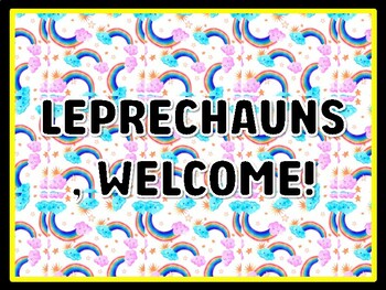 LEPRECHAUNS, WELCOME! Rainbow Door Décor, Rainbow Bulletin Board Décor