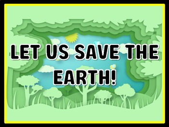 LET US SAVE THE EARTH! Earth Day Door Décor, Earth Day Bulletin Board Décor Kit