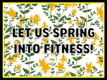 LET US SPRING INTO FITNESS! Spring Door Décor, Spring Bulletin Board Décor Kit