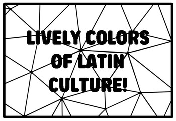 LIVELY COLORS OF LATIN CULTURE! Hispanic Heritage Month Coloring Pages