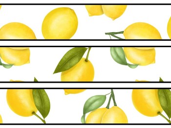 Lemon Bulletin Board Decor Kit, Lemon Letters, Lemon Borders, Lemon Banner, L