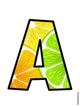 Lemon Bulletin Board Décor Kit, Lemon Bulletin Board Letters