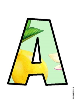 Lemon Bulletin Board Décor Kit, Lemon Bulletin Board Letters