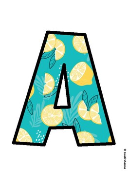 Lemon Bulletin Board Décor Kit, Lemon Bulletin Board Letters