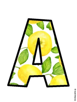 Lemon Bulletin Board Décor Kit, Lemon Bulletin Board Letters