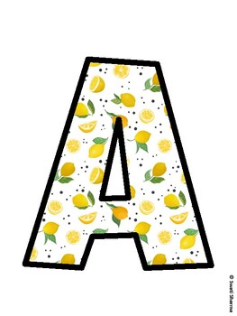 Lemon Bulletin Board Décor Kit, Lemon Bulletin Board Letters