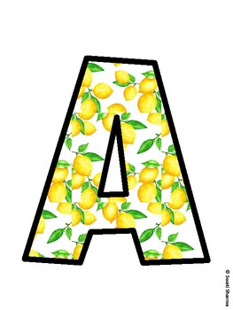 Lemon Bulletin Board Décor Kit, Lemon Bulletin Board Letters