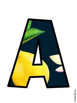 Lemon Bulletin Board Décor Kit, Lemon Bulletin Board Letters