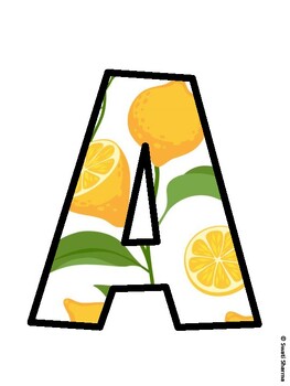 Lemon Bulletin Board Décor Kit, Lemon Bulletin Board Letters