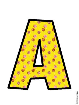 Lollipop Bulletin Board Décor Kit, Lollipop Bulletin Board Letters