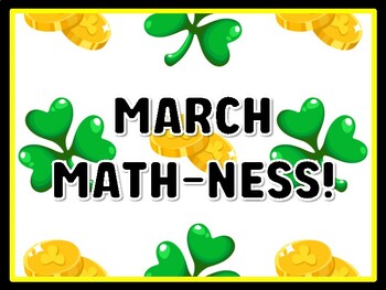 MARCH MATH-NESS! St. Patrick's Day Door Décor, St. Patrick's Day Bulletin Board
