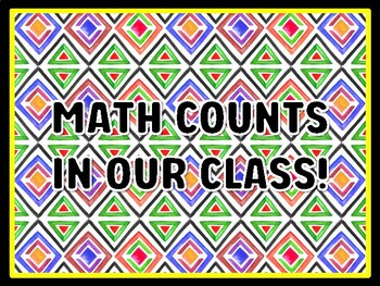 MATH COUNTS IN OUR CLASS! Math Door Décor, Math Bulletin Board Décor