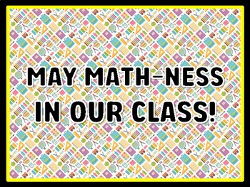 MAY MATH-NESS IN OUR CLASS! Math Door Décor, Math Bulletin Board Décor