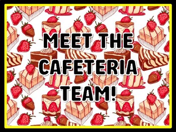 MEET THE CAFETERIA TEAM! Cafeteria Door Décor, Cafeteria Bulletin Board Décor