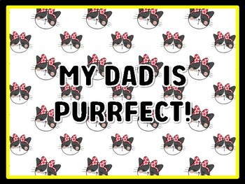 MY DAD IS PURRFECT! Cat Door Décor, Cat Bulletin Board Décor