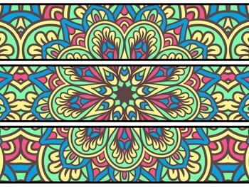 Mandala Bulletin Board Decor Kit, Mandala Letters