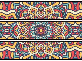 Mandala Bulletin Board Decor Kit, Mandala Letters