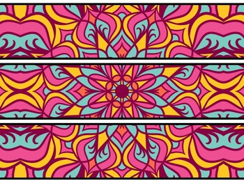 Mandala Bulletin Board Decor Kit, Mandala Letters