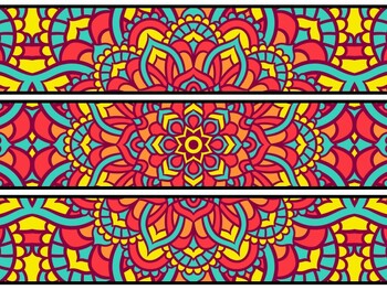 Mandala Bulletin Board Decor Kit, Mandala Letters